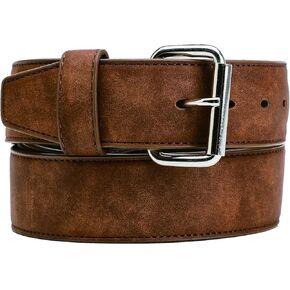 Big & Tall Belt for Mens 56"-80" Genuine Leather Belt Reinforced Strap Extra Long Belts for Casual Work Jean
