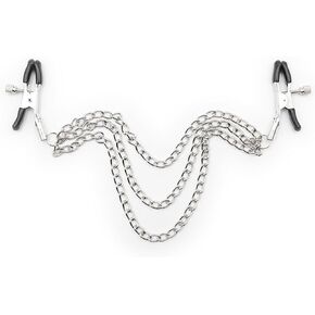 Adjustable Non-Piercing Clamps Body Chain for Women Nipple Rings Metal Decorative Clip Faux Body Jewelry