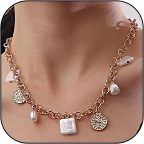 Puka Shell Necklace for Women Seashell Necklace Pearl Charm Necklace Shell Starfish Beaded Necklace Boho Summer Surfer Necklace Beach Essentials Summer Outfits for Women