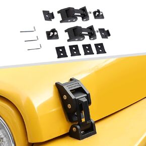 for TJ Hood Latches, Hood Latch Lock Hood Pin Kit Compatible with Jeep Wrangler TJ 1997-2006