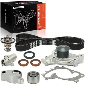 A-Premium Timing Belt Kit with Water Pump Thermostat Tensioner Compatible with Toyota Camry Highlander Sienna Solara 2002-2007 Lexus RX330 ES330 ES300 V6 3.0 3.3L DOHC
