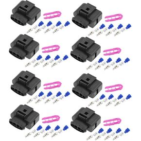 uxcell 8 Set 4 Pin No.1J0973724 Coil Pack Connector Adapter Plug Clip Kit Replacement for VW for Audi for Seat for Skoda