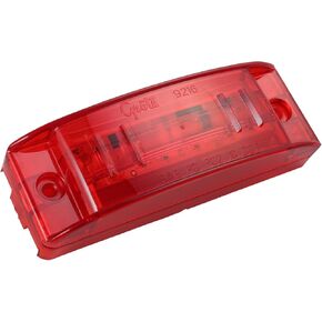 Grote 49392 Supernova Sealed Turtleback II LED Clearance Marker Light with Optic Lens (Hardwire) - Red