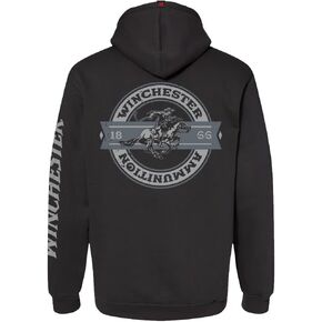 Winchester Legend Collection Rider Crest Banner Made in the USA Fleece Pullover Hooded Sweatshirt for Men