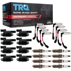 TRQ Performance Ignition Coils Wires & Spark Plugs Fits 05-08 Chevrolet GMC