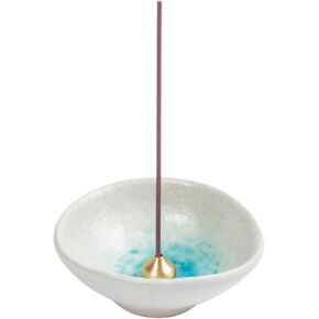 Incense Holder, Drop Shape,Blue Ocean,Ash Catcher,Made in Japan Traditional Craft
