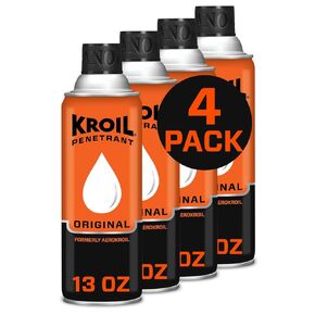 Kroil Original Penetrating Oil (Aerosol Spray-13oz Can-Case of 4) | Penetrant for Rusted Bolts, Metal, Hinges, Chains, Moving Parts | Rust, Corrosion Inhibitor (AZKS132C4)