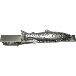 Trout Fish Square Tie Clip