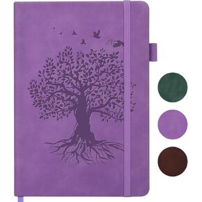 Lined Journal Notebook for Women Men, A5 Hardcover Leather Journals for Writing, 200 Pages Thick Paper, Daily Journal Notebook for Work, School, Note Taking, Business, Travel, College Ruled
