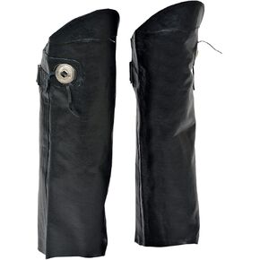 Milwaukee Leather SH1199 Women's Black Leather Short Chaps with Conchos - 3X/4X