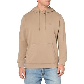 BOSS Men's Patch Logo French Terry Pullover Hooded Cotton Sweatshirt