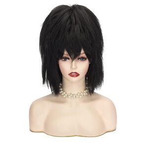 Short Black Wig for Women Gothic Halloween Cosplay Costume