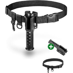 Fishing Rod Holder Belt - Adjustable Waist Wading Belts for Men with Portable Pole Inserter for Spinning Casting Reel, Outdoor Surf Kayak Fly Fishing Gear Accessories Wader Strap