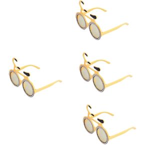 Gadpiparty 4 Pairs bicycle glasses Bike Shaped Glasses shutter glasses masquerade party glasses novelty party sunglasses novelty eyewear Funny Glasses party favors PC locomotive child hawaii