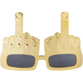 Tricky Middle Finger Sunglasses, Creative Middle Finger Flip Off Hand Shape Finger Silly Funny Party Novelty Sunglasses Novelty Party Eye Glasses Glam, Women's Novelty Sunglasses and Eyewear