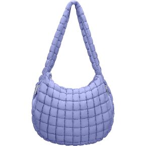 Puffer Tote Bag For Women Quilted Crossbody Bag, Lightweight Puffy Purse Large Hobo Puff Shoulder Handbags