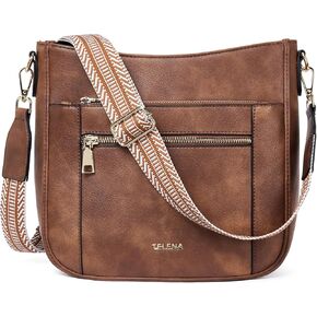 Telena Vegan Leather Crossbody Bags for Women Travel Shoulder Bag Hobo Bucket Bag Large Cross Body Purse Straps Replacement