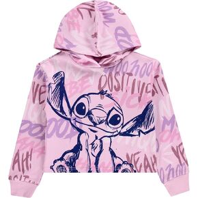 DISNEY Lilo & Stitch Girls Hoodie - Stitch Skimmer Pull Over Hoodie- Little and Big Girl Sizes 4-16