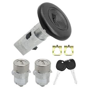 Ignition Switch Lock Cylinder with Pair Front Door Lock Cylinder Fit for Chevy Silverado Suburban Tahoe Avalanche GMC Sierra Yukon Cadillac Escalade HUMMER Replace 7012945 707835 706592 X2 598007 X2