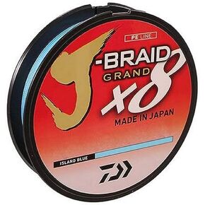 DaiwaDaiwa JBGD8U15-150IB J-Braid X8 Grand Braided Line, 150 Yards, 15 Lbs Tested, 007" Diameter, Island Blue