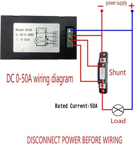 مقياس مراقبة متعدد الوظائف تيار مستمر ، 6-200 فولت ، 0-50A ، شاشة الكريستال السائل الجهد الحالي الرقمي الطاقة الشمسية متر متعدد مقياس التيار الكهربائي الفولتميتر in Kuwait