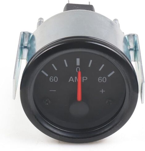 داينو سباق 2 "52 مللي متر السيارات سيارة قارب 60-0-60 أمبير متر مؤشر الأميتر الإلكتروني الضوء الأصفر أمبير مقياس متر 12 فولت in Kuwait