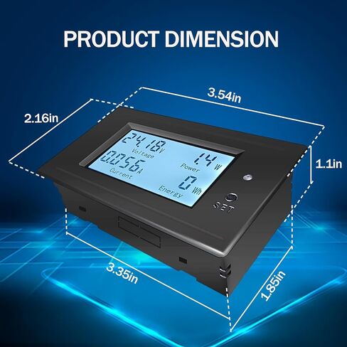تيار مستمر 6-100 فولت 0-100 أمبير شاشة LCD متعددة الوظائف جهاز قياس الجهد الرقمي الحالي مقياس طاقة الطاقة مقياس متعدد مقياس التيار الكهربائي الفولتميتر مع تحويلة تيار 100 أمبير in Kuwait