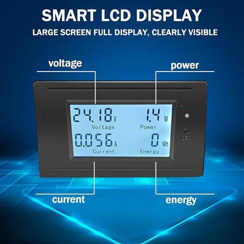 تيار مستمر 6-100 فولت 0-100 أمبير شاشة LCD متعددة الوظائف جهاز قياس الجهد الرقمي الحالي مقياس طاقة الطاقة مقياس متعدد مقياس التيار الكهربائي الفولتميتر مع تحويلة تيار 100 أمبير in Kuwait