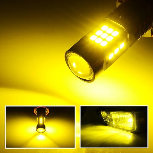 JDM ASTAR رقائق PX شديدة السطوع 5202 5201 مصابيح ضباب LED، أصفر ذهبي in Kuwait