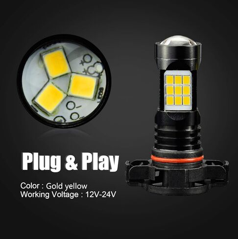 JDM ASTAR رقائق PX شديدة السطوع 5202 5201 مصابيح ضباب LED، أصفر ذهبي in Kuwait