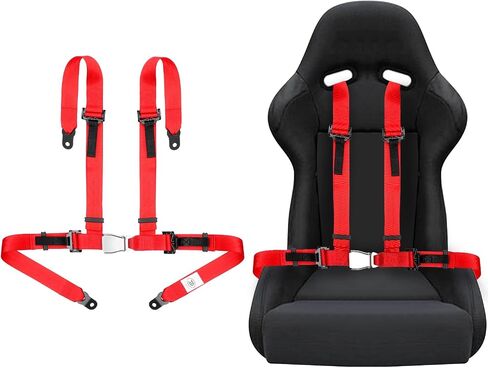 Universal 4 point Safety Harness Set 2inch Fits Go Kart,UTV,ATV,Racing Red in Saudi Arabia
