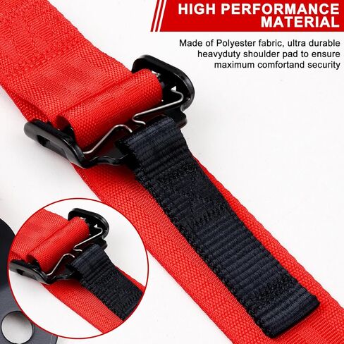 Universal 4 point Safety Harness Set 2inch Fits Go Kart,UTV,ATV,Racing Red in Saudi Arabia