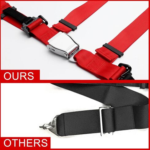 Universal 4 point Safety Harness Set 2inch Fits Go Kart,UTV,ATV,Racing Red in Saudi Arabia