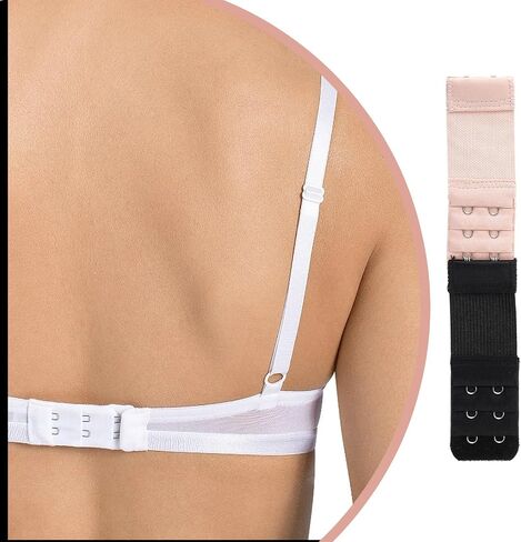12 Pcs Bra Extender, Women's Bra Extenders Bra Back Clips Strap Adjustable Soft Stretchy Elastic 2 Hook /3 Hooks /4 Hooks Bra Band Hook Strap Extensions for Women Girls in Saudi Arabia