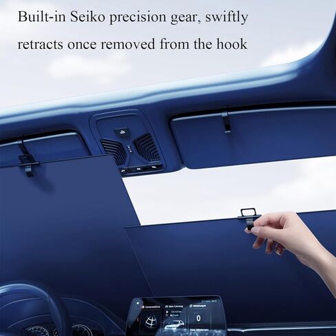 مظلة سيارة أوتوماتيكية قابلة للسحب، مظلة شمسية جديدة للسيارة قابلة للسحب لعام 2024، مظلة شمسية مثالية للسيارة للحماية من الأشعة فوق البنفسجية والحرارة، تنطبق على سيارات الدفع الرباعي وتيسلا وغيرها من المركبات الكهربائية ذات الطاقة الجديدة (قطعتان) in Kuwait