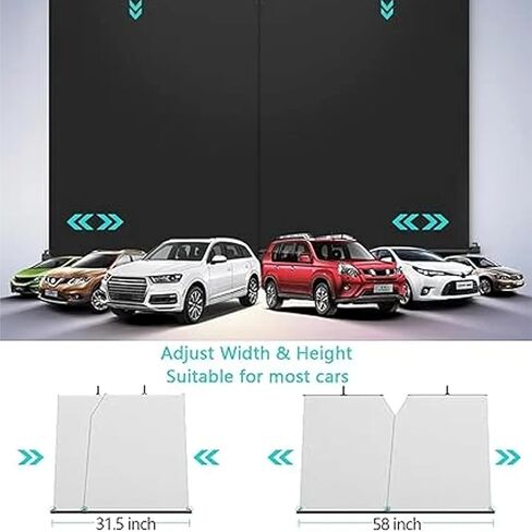 مظلة سيارة أوتوماتيكية قابلة للسحب، مظلة شمسية جديدة للسيارة قابلة للسحب لعام 2024، مظلة شمسية مثالية للسيارة للحماية من الأشعة فوق البنفسجية والحرارة، تنطبق على سيارات الدفع الرباعي وتيسلا وغيرها من المركبات الكهربائية ذات الطاقة الجديدة (قطعتان) in Kuwait