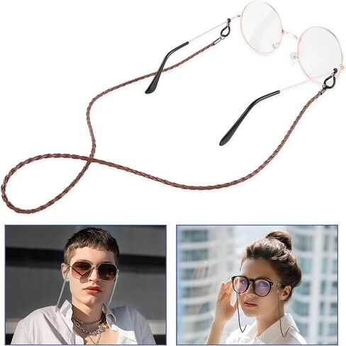 6 PCS Eyeglass Straps for Men Women, Imitation Suede Eyeglasses Holder Lanyard String Around Neck, Dark Colors Glasses Chain Cord(2 Styles, 6 Colors) in Saudi Arabia
