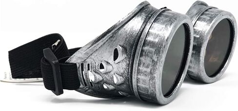 STORM BUY ] Steampunk Style Metallic Scientist Time Traveler Luxury Class Goggle Halloween Costume Cosplay Party in Saudi Arabia