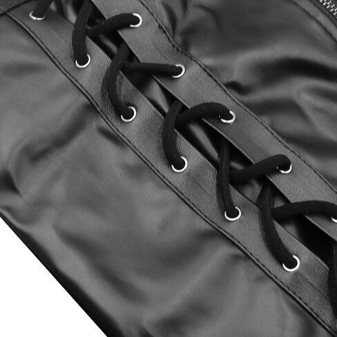 شورت نسائي مثير عالي الخصر من الجلد الصناعي برباط مع رباط ملفوف على الساق in Kuwait