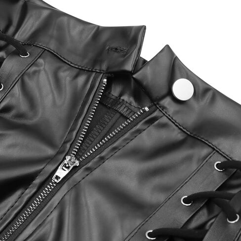 شورت نسائي مثير عالي الخصر من الجلد الصناعي برباط مع رباط ملفوف على الساق in Kuwait