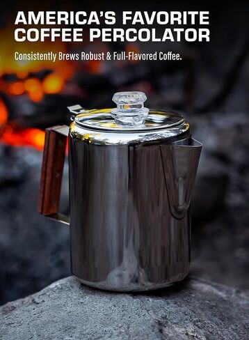 COLETTI Bozeman Percolator Coffee Pot — NO Aluminum or Plastic [9 cup] in Kuwait