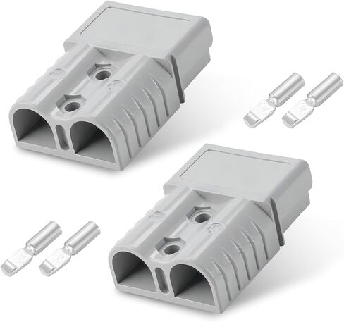 2 PCS Automotive Power Quick Disconnect Connector, 175A High Current Wiring Harness Plug Terminal Kit, Quick Plug Connector, Universal for Winches and Trailers New Energy Vehicles (Gray) in Saudi Arabia