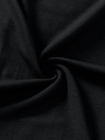 Latuza Men's Bamboo Viscose Pajama Shirt Button Down Sleep Top L Black in Saudi Arabia