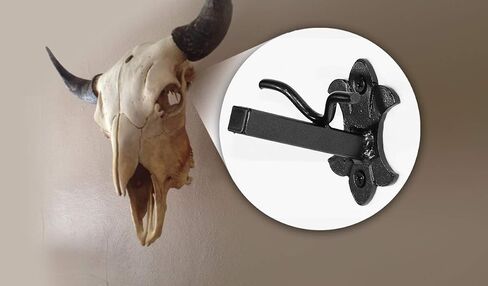 Bambi Bracket for Small & Medium Size Game - 50lbs Capacity European Skull Wall Mount - Ideal for Whitetail and Mule Deer, Antelope, Black Bear and Wolf Mounting - Made in USA in Saudi Arabia
