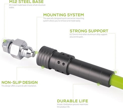 علم أمان الرمال PRO مع قاعدة موصل خفيفة وأسرع وعلم عاكس من مادة PVC شديدة التحمل مقاس 11.8 × 11.8 بوصة، مناسب لمركبات ATV وUTV والطرق الوعرة وسيارات الجيب والشاحنات. يمكن استخدامه بحجم 3.3 بوصة أو 6.6 بوصة أو 10 بوصة. in Kuwait