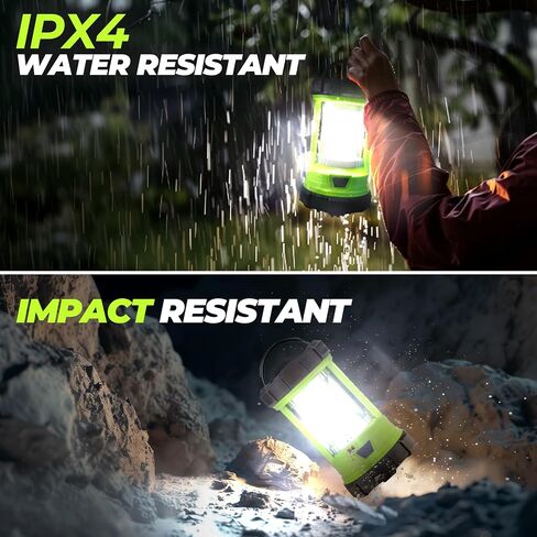 Favourlite Rechargeable Camping Lantern, 3000LM 360° LED Light for Power Outages, 4400mAh with USB-C Emergency Phone Charging, 5 Modes, Water-Resistant Tent Light with Hanging Hooks in Kuwait