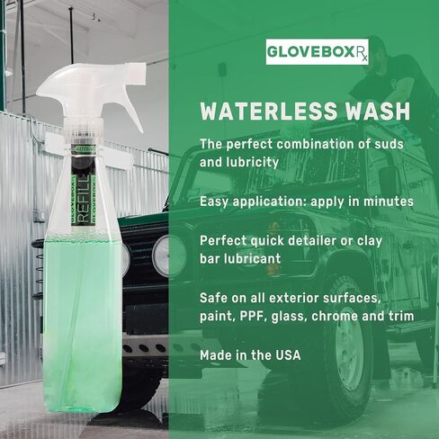 GLOVEBOXRx™ Auto Waterless Wash Spray Starter Kit, Waterless Car Wash That Makes Car Detailing Quick and Easy, Car Exterior Cleaner Spray for Car, Motorcycle, Truck in Saudi Arabia