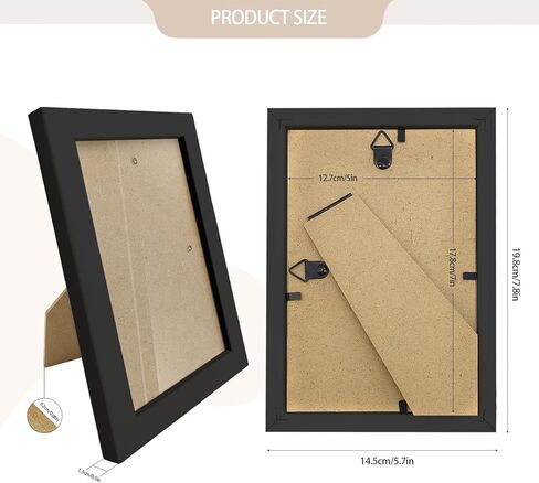 مجموعة مكونة من 66 إطار صورة، إطارات صور كبيرة الحجم، إطارات صور بسيطة للتثبيت على الحائط، إطارات صور متعددة للحائط أو سطح الطاولة، مقاس 5×7 أسود in Kuwait