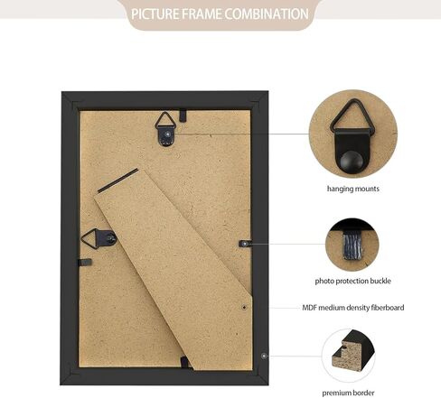 مجموعة مكونة من 66 إطار صورة، إطارات صور كبيرة الحجم، إطارات صور بسيطة للتثبيت على الحائط، إطارات صور متعددة للحائط أو سطح الطاولة، مقاس 5×7 أسود in Kuwait