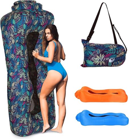 Inflatable Beach Air Lounger, Portable Blow up Couch for Camping in Kuwait